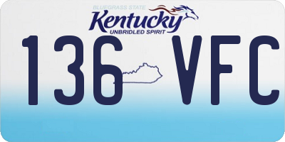 KY license plate 136VFC