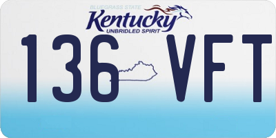 KY license plate 136VFT