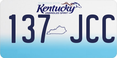 KY license plate 137JCC