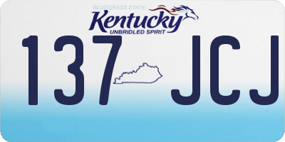 KY license plate 137JCJ