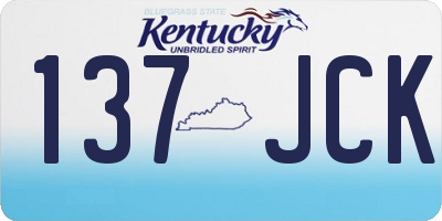 KY license plate 137JCK