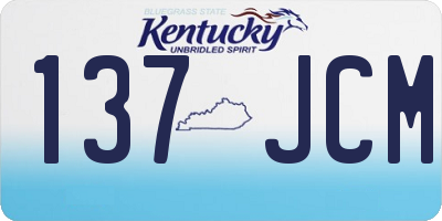 KY license plate 137JCM