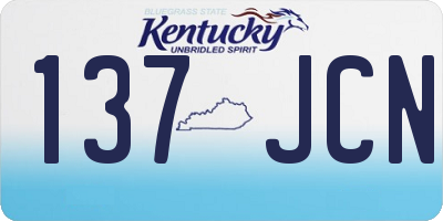 KY license plate 137JCN