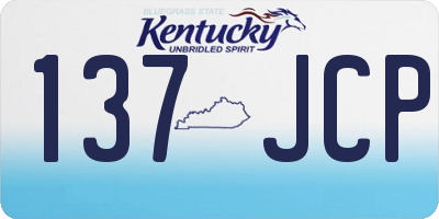 KY license plate 137JCP