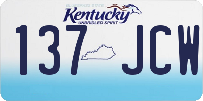 KY license plate 137JCW