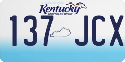 KY license plate 137JCX