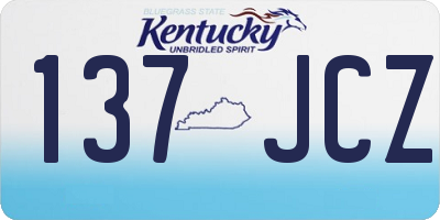 KY license plate 137JCZ