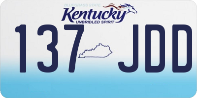 KY license plate 137JDD