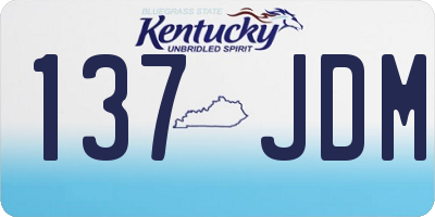 KY license plate 137JDM