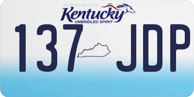 KY license plate 137JDP