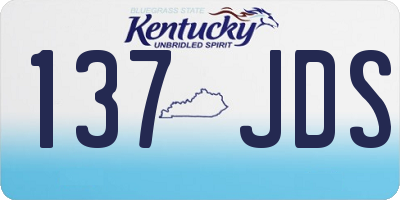 KY license plate 137JDS