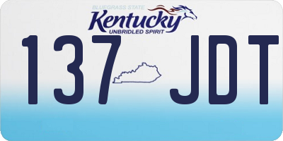 KY license plate 137JDT
