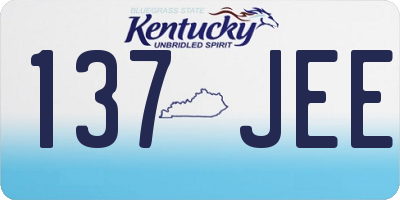 KY license plate 137JEE