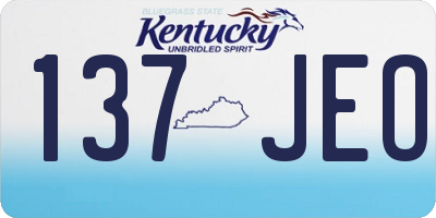 KY license plate 137JEO