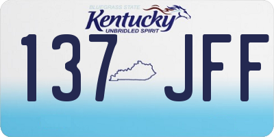 KY license plate 137JFF