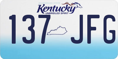 KY license plate 137JFG