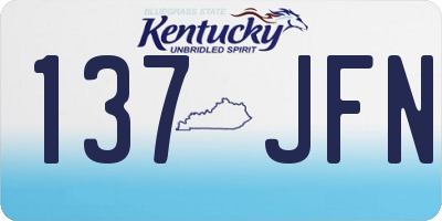 KY license plate 137JFN