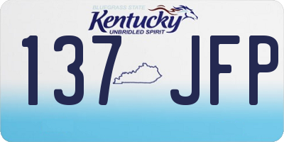 KY license plate 137JFP