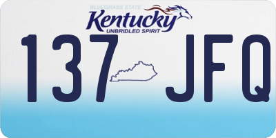 KY license plate 137JFQ