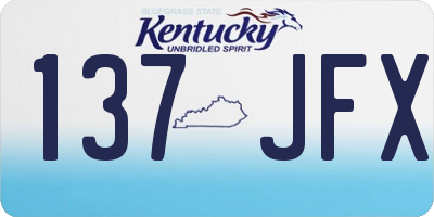 KY license plate 137JFX