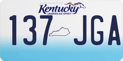 KY license plate 137JGA