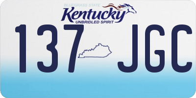 KY license plate 137JGC