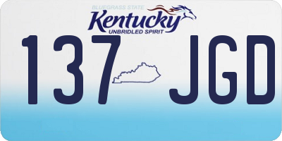 KY license plate 137JGD