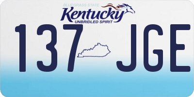 KY license plate 137JGE