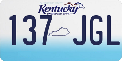 KY license plate 137JGL