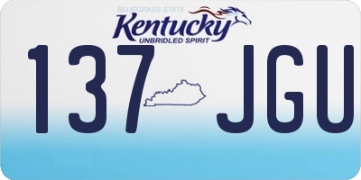 KY license plate 137JGU