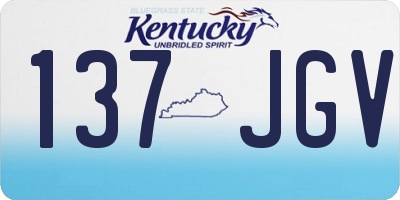 KY license plate 137JGV