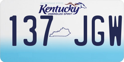 KY license plate 137JGW