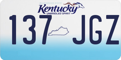 KY license plate 137JGZ