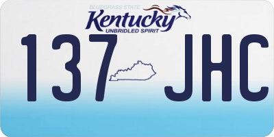 KY license plate 137JHC
