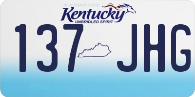 KY license plate 137JHG