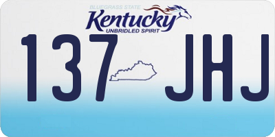 KY license plate 137JHJ