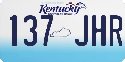 KY license plate 137JHR
