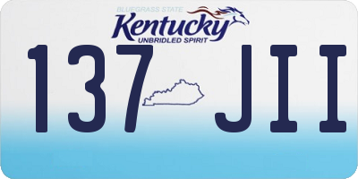 KY license plate 137JII