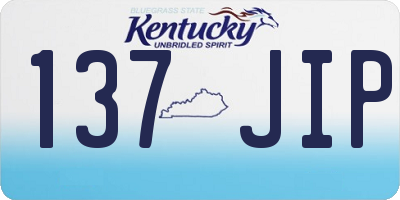 KY license plate 137JIP