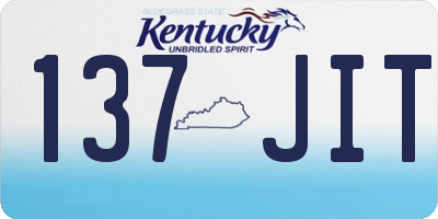 KY license plate 137JIT