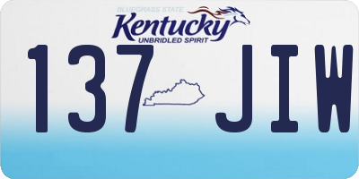 KY license plate 137JIW