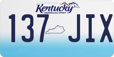 KY license plate 137JIX