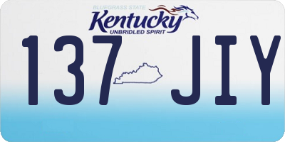 KY license plate 137JIY