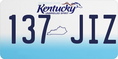 KY license plate 137JIZ