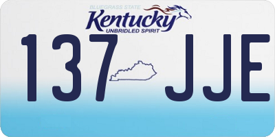 KY license plate 137JJE