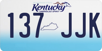 KY license plate 137JJK