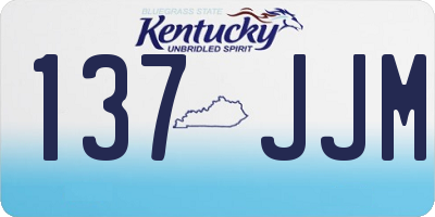KY license plate 137JJM