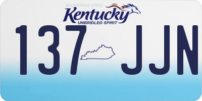 KY license plate 137JJN