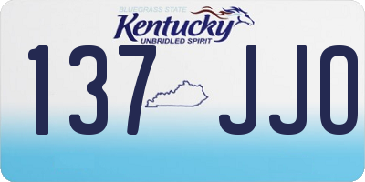KY license plate 137JJO