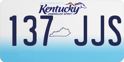 KY license plate 137JJS